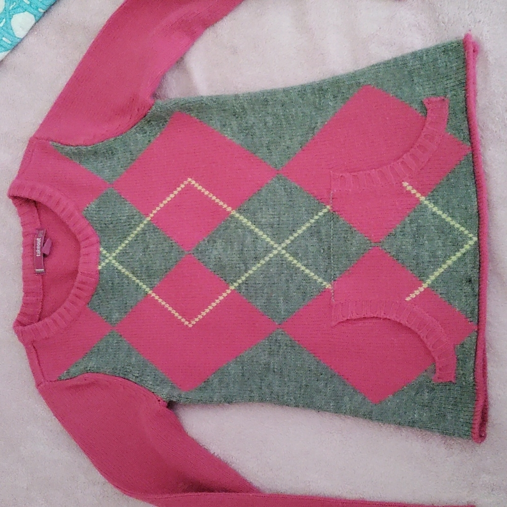💗Argyle sweater with pocket💗